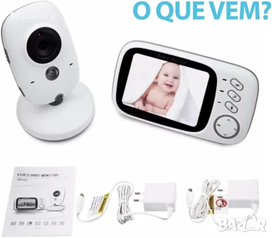 Нов Бебефон Boifun VB603 безжичен видео монитор с двупосочен разговор и нощно виждане , снимка 6 - Бебефони - 52152123