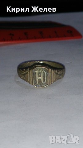 СТАРИНЕН САЧАНЕН ПРЪСТЕН с МОНОГРАМ БУКВА - Ю - МАЙСТОРСКА РЪЧНА ИЗРАБОТКА САЧАН - 67091, снимка 4 - Антикварни и старинни предмети - 29011379