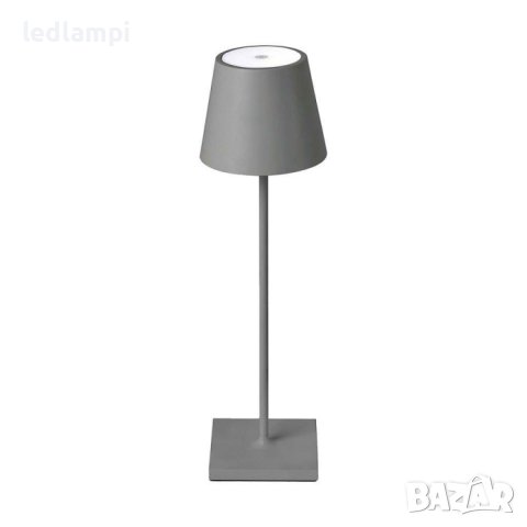 Настолна LED Лампа 3W Димиране Сива Презареждане Топло Бяла Светлина, снимка 1 - Настолни лампи - 43759846