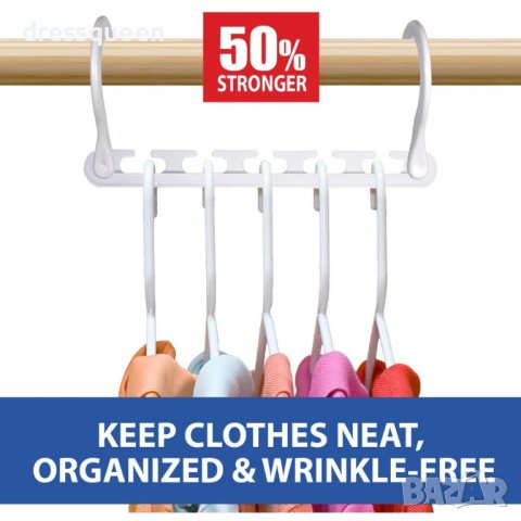 (зелена кутия) Комплект от 8 бр. сгъваеми закачалки - органайзер с 5 рамена, снимка 4 - Други стоки за дома - 44016340