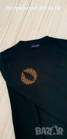 Fred Perry Wool  Mens Size XL  ОРИГИНАЛ! Мъжки Вълнен Пуловер!, снимка 2 - Пуловери - 53383716