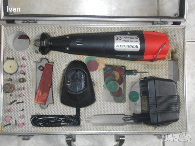 ЗА РЕМОНТ-ЗА ЧАСТИ-9,6 Волта-Акумулаторна-Мини Дрелка-Шлифовалка-Холандска-Комплект