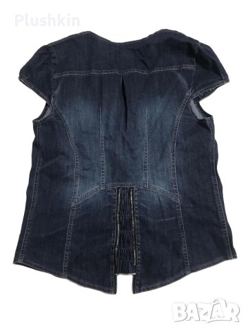 Дамски дънков елек L, снимка 2 - Елеци - 43120556