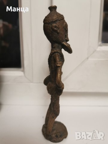 Африканска бронзова Догонска фигура, снимка 4 - Антикварни и старинни предмети - 43367661