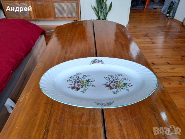 Стара порцеланова чиния,плато #6, снимка 2 - Антикварни и старинни предмети - 32905754
