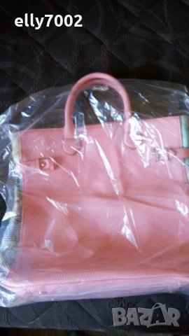 Дамска чанта Axel, нова, кожа с текстил 