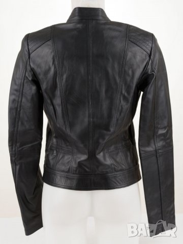 Черно дамско яке от естествена кожа марка Giorgio di Mare - M, снимка 3 - Якета - 33472988