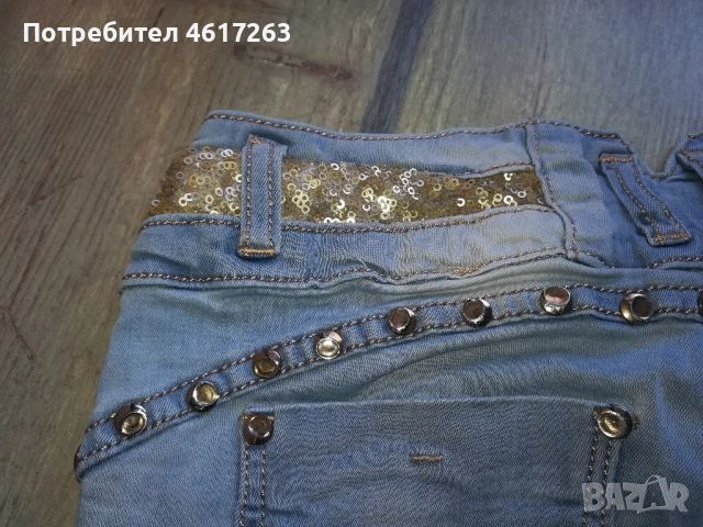 Къси дънкови панталони, L, снимка 6 - Къси панталони и бермуди - 52611044