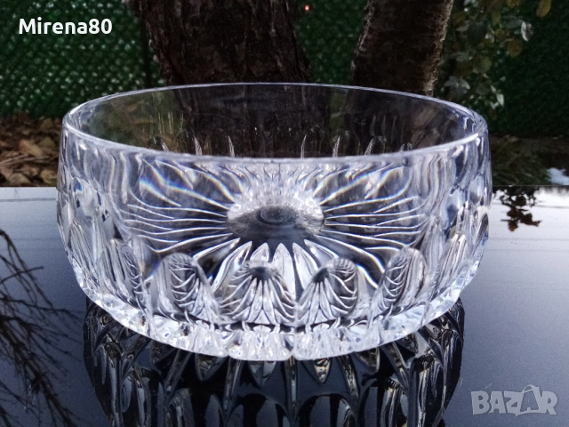 Немска кристална фруктиера, снимка 2 - Чинии - 52940759