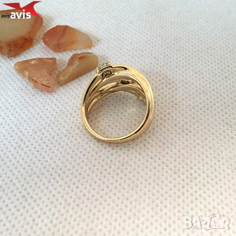 Пръстен с 14К златно покритие 224830, снимка 2 - Пръстени - 52904153