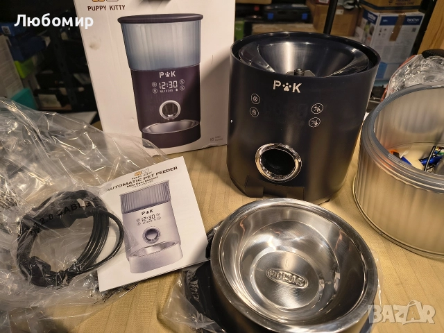 Автоматична хранилка за котки Puppy Kitty M80, 4-литрова автоматична хранилка с тъчскрийн за котки , снимка 3 - За котки - 52686964