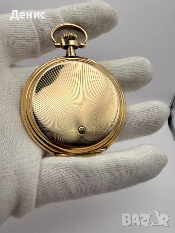Винтидж джобен часовник DRUSUS – Германия, Gold-Doublé, гравиран корпус, снимка 6 - Джобни - 52887266