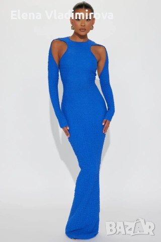 FASHION NOVA - Интересна Синя Рокля, снимка 6 - Рокли - 53203996