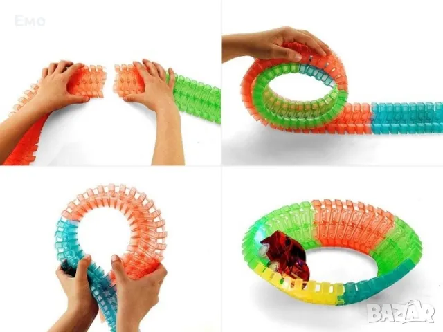 Magic Tracks - Детска светеща писта 220 части, снимка 3 - Коли, камиони, мотори, писти - 48813047