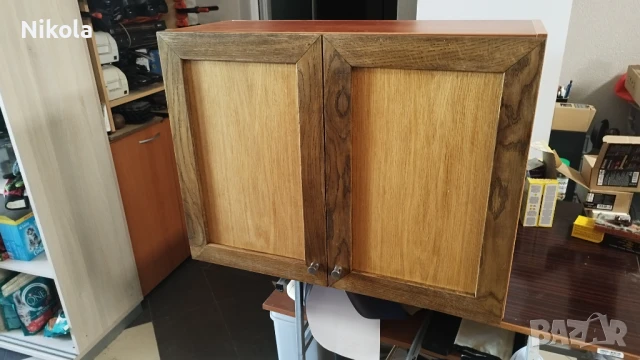 Кухненски шкаф горен ред с орехови врати масив 80/60/32см, снимка 11 - Кухни - 51173374