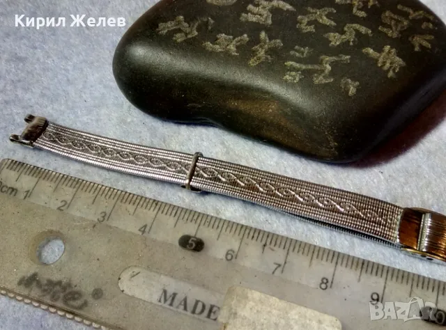 СТАРА НИКЕЛИРАНА БРОНЗОВА РЕТРО ВЕРИЖКА за РЪЧЕН ЧАСОВНИК СТИЛНА ОРНАМЕНТИКА МАРКИРОВКА 49853, снимка 8 - Антикварни и старинни предмети - 48694301