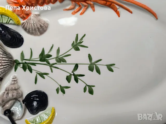   Плато за ордьоври от италианска 3Д керамика, снимка 5 - Други - 47983001