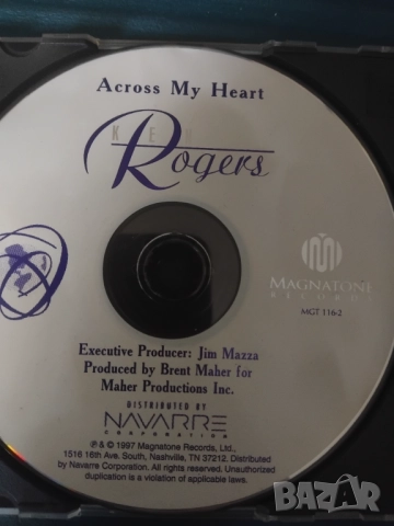 Kenny Rogers – Across My Heart - матричен диск музика