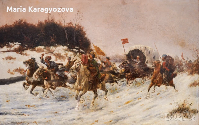 Картина оригинална Константин Стоилов 1890 г.едроформатна, масло, подписана, снимка 3 - Картини - 51007387