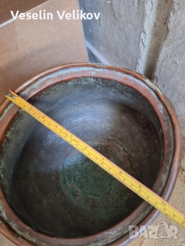 Голямо медно гърне/кашпа/саксия, снимка 11 - Декорация за дома - 51306021