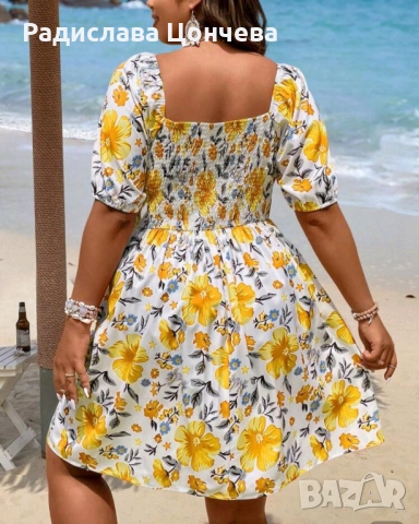 Рокля с жълти цветя 🌼🌼🌼, снимка 2 - Рокли - 52969105