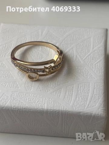 Златен пръстен 💍 2.3 гр 14к 58р-р(18.5мм) , снимка 8 - Пръстени - 51648415