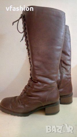 Дебели дамски ботуши, естествена кожа и вълна, снимка 4 - Дамски ботуши - 35130861