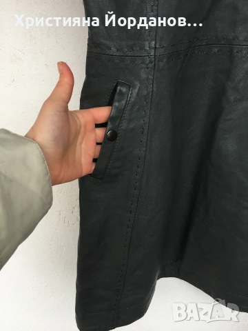 Рокля от естествена кожа , М, снимка 3 - Рокли - 52747780