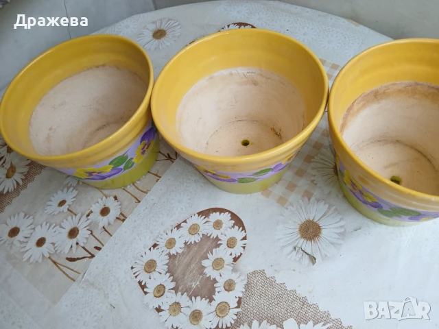 Керамични саксии за цветя, снимка 2 - Саксии и кашпи - 50758942