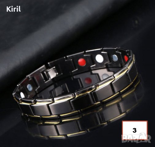 Титаниева магнитна гривна за високо кръвно от неръждаема стомана, снимка 3 - Гривни - 27504810