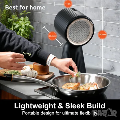 Настолен кухненски аспиратор 180m³/h, 3-скоростен SNDOAS    - За кухни, каравани, кемпери, общежития, снимка 8 - Абсорбатори - 47318397