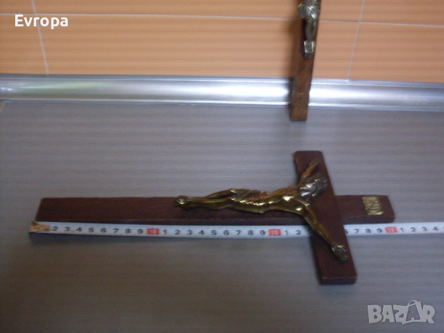 Дървен кръст- разпятие., снимка 3 - Декорация за дома - 49623185