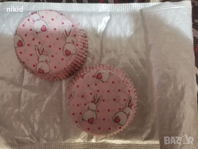 50 бр хартиени капсули зайче заек Великден за кексчета мъфини парти