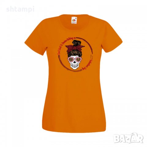 Дамска тениска Свети Валентин Skull Valentine's 17, снимка 4 - Тениски - 35582130