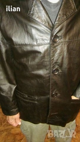 Мъжко кожено яке тип сако, снимка 2 - Якета - 27094317