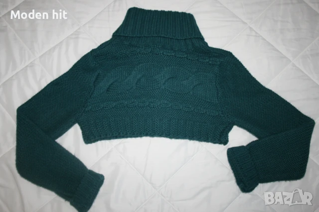 Parkhande къса жилетка/болеро петролен цвят, снимка 6 - Жилетки - 50765094