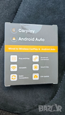 Безжичен адаптер за кола Apple CarPlay Android Auto, снимка 3 - Аксесоари и консумативи - 48344938