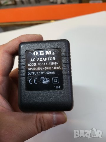 захранващ адаптер 18 волта 0.6 ампера , снимка 2 - Друга електроника - 39568488
