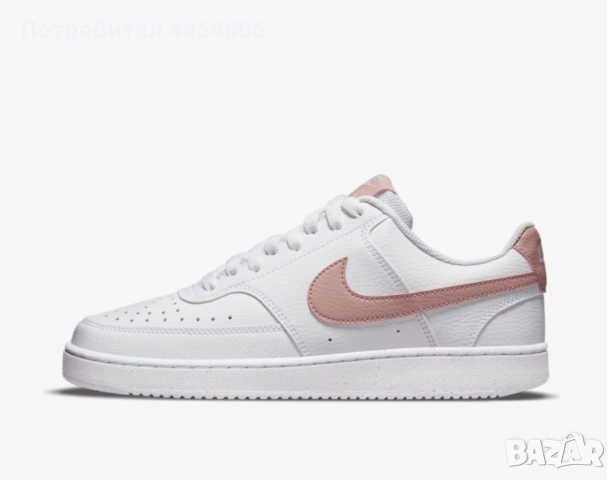 Nike Court Vision Low - бяло и розово, снимка 2 - Дамски ежедневни обувки - 52571044
