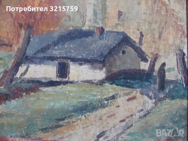 Картина на известния Борис Колев , масло, картон , подписана, снимка 7 - Картини - 48078692