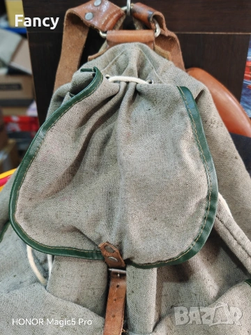 Стара брезентова раница , снимка 3 - Раници - 53526165