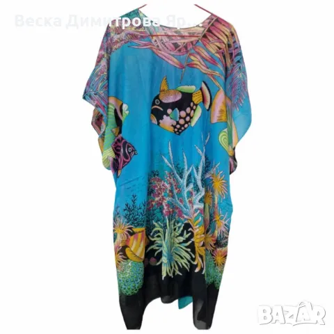 Плажна туника 90x90 – Перфектният избор за стил и комфорт през лятото, снимка 5 - Туники - 50198347