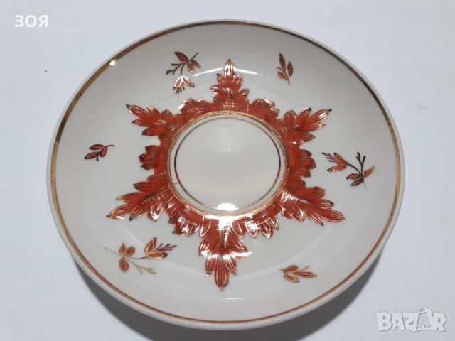 Сервиз.Костен руски порцелан.От 60-те години.Маркировка., снимка 4 - Колекции - 53540652