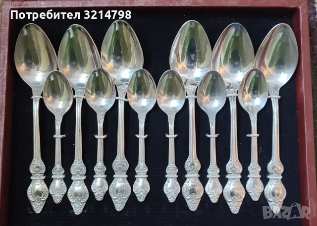 Посребрени руски прибори за хранене , снимка 3 - Прибори за хранене, готвене и сервиране - 49020965