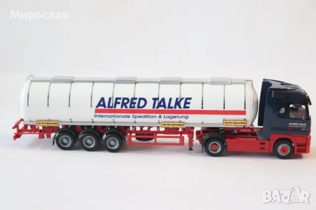 HERPA H0 1/87 MERCEDES ACTROS ЦИСТЕРНА МОДЕЛ КОЛИЧКА КАМИОН, снимка 7 - Колекции - 49934439