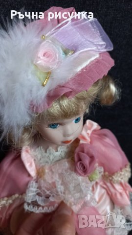 Ретро  порцеланова кукла на стойка ,винтидж 30см, снимка 13 - Антикварни и старинни предмети - 43119948