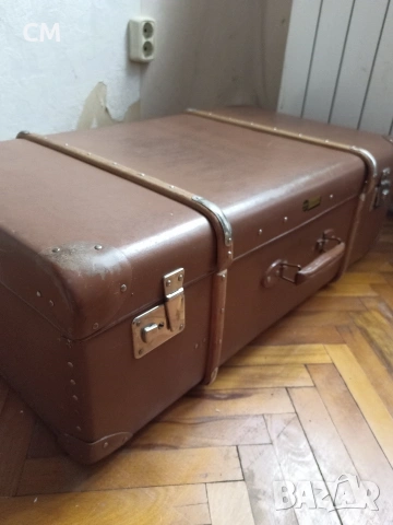 Стар немски куфар, Vulkanfiber, снимка 8 - Антикварни и старинни предмети - 53368245