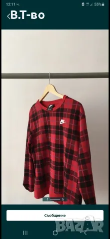 nike карирана унисекс блуза, снимка 2 - Блузи с дълъг ръкав и пуловери - 48123640