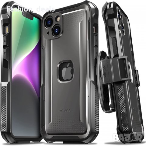 Нов защитен удароустойчив калъф кейс гръб за iPhone 14 / Plus / pro max Айфон с щипка за колан