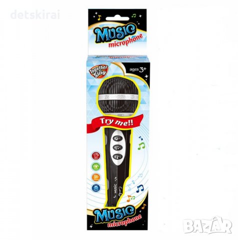 Усилаващ микрофон - черен, снимка 1 - Музикални играчки - 38082347